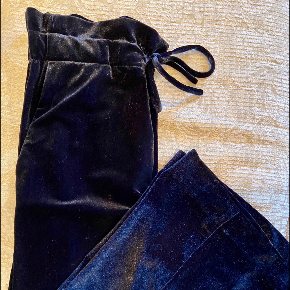 Cynthia Rowley Black Velveteen Pants